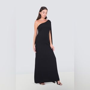 Jill Jill Stuart Black Cape Dress Gown Size 6